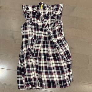 Aqua Checkered plaid dress